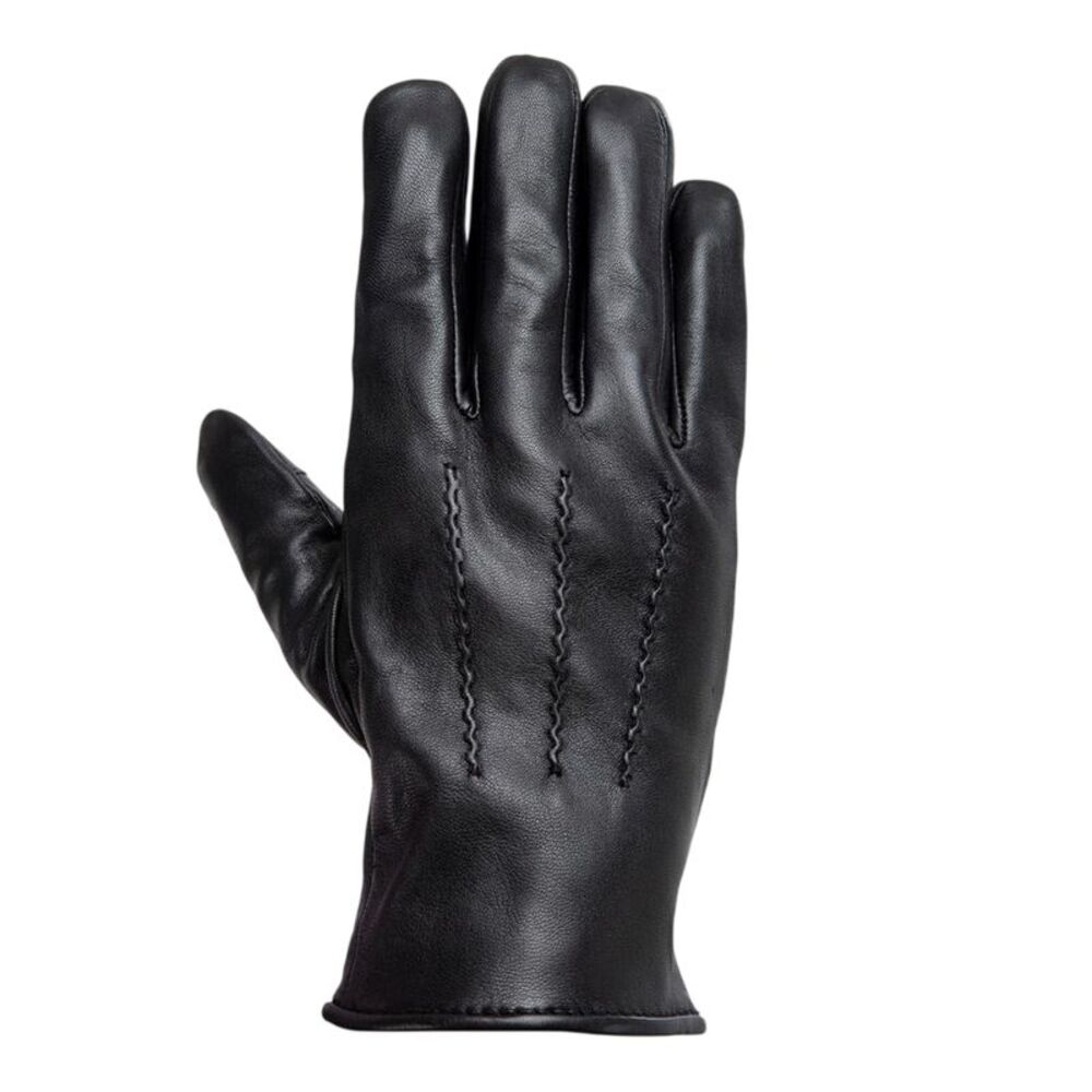 Pretty Green Mens Sheepskin 3 Point Stitch Glove / Black